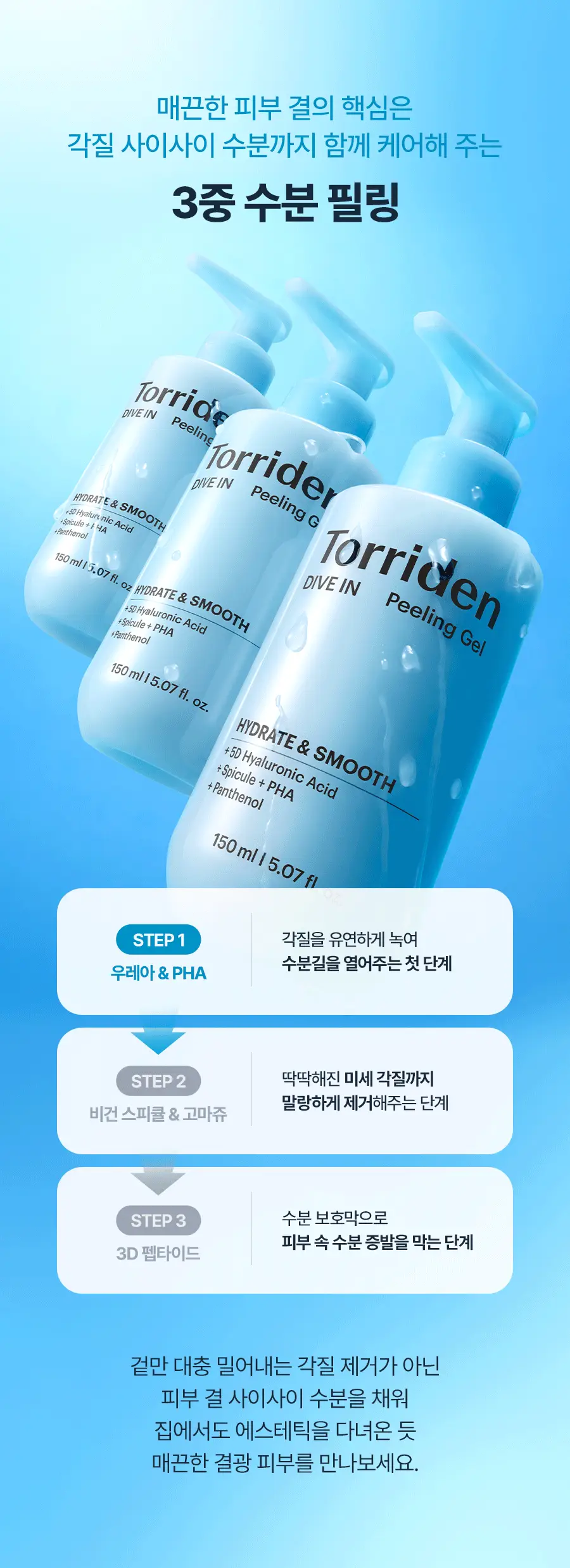 [NEW] 토리든 다이브인 저분자 히알루론산 수분 필링 젤 150ml 상세페이지 19